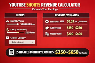 youtube shorts revenue calculator gallery image