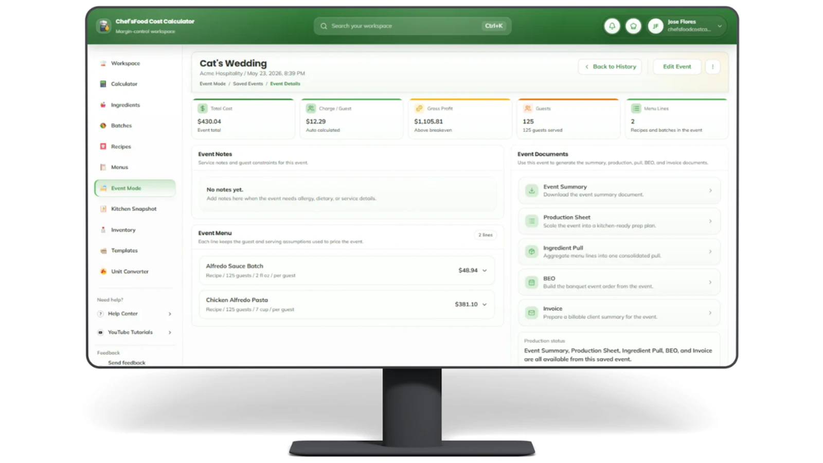 Chef’s Food Cost Calculator screenshot 5