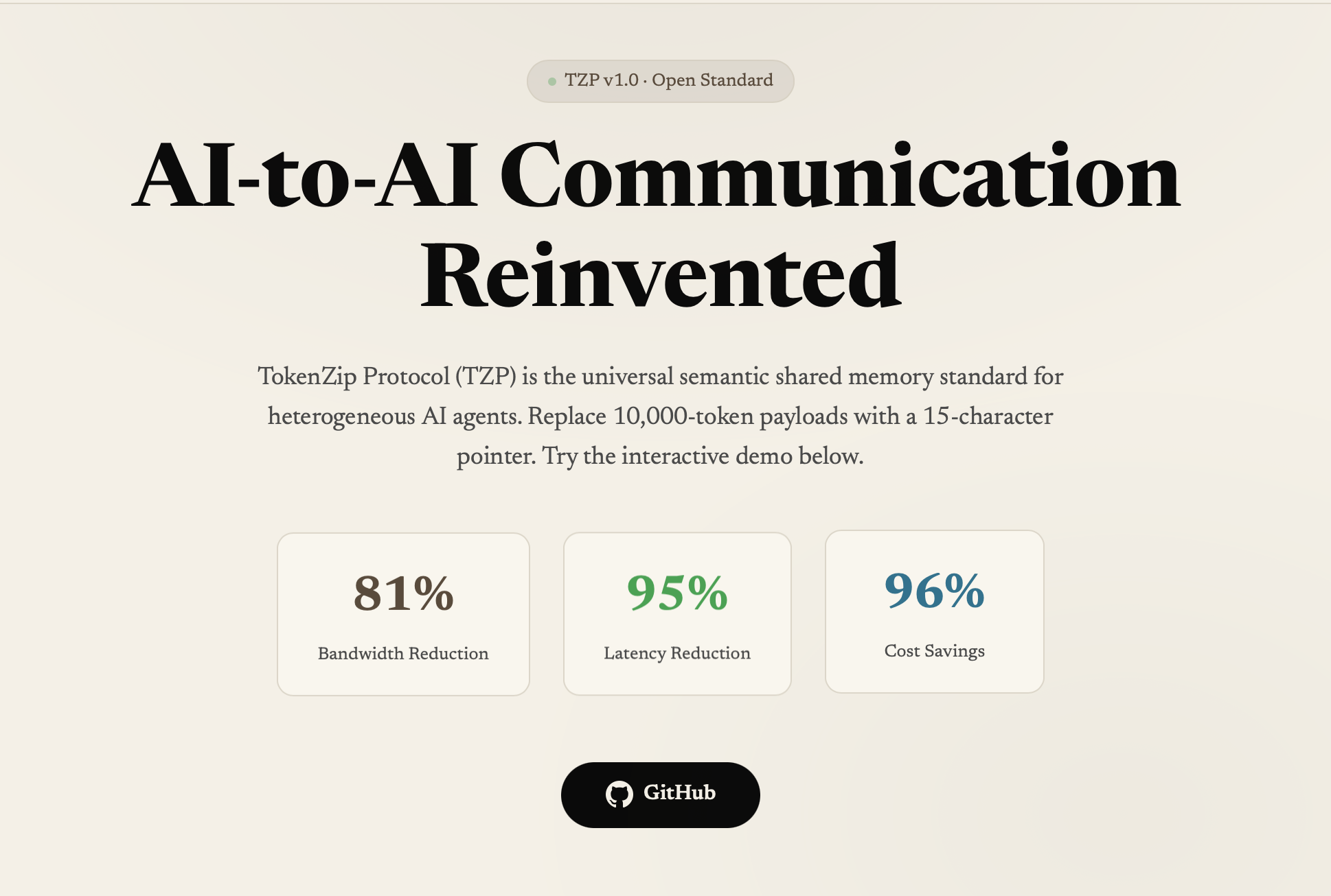 TokenZip - Main product screenshot demonstrating key features and user interface