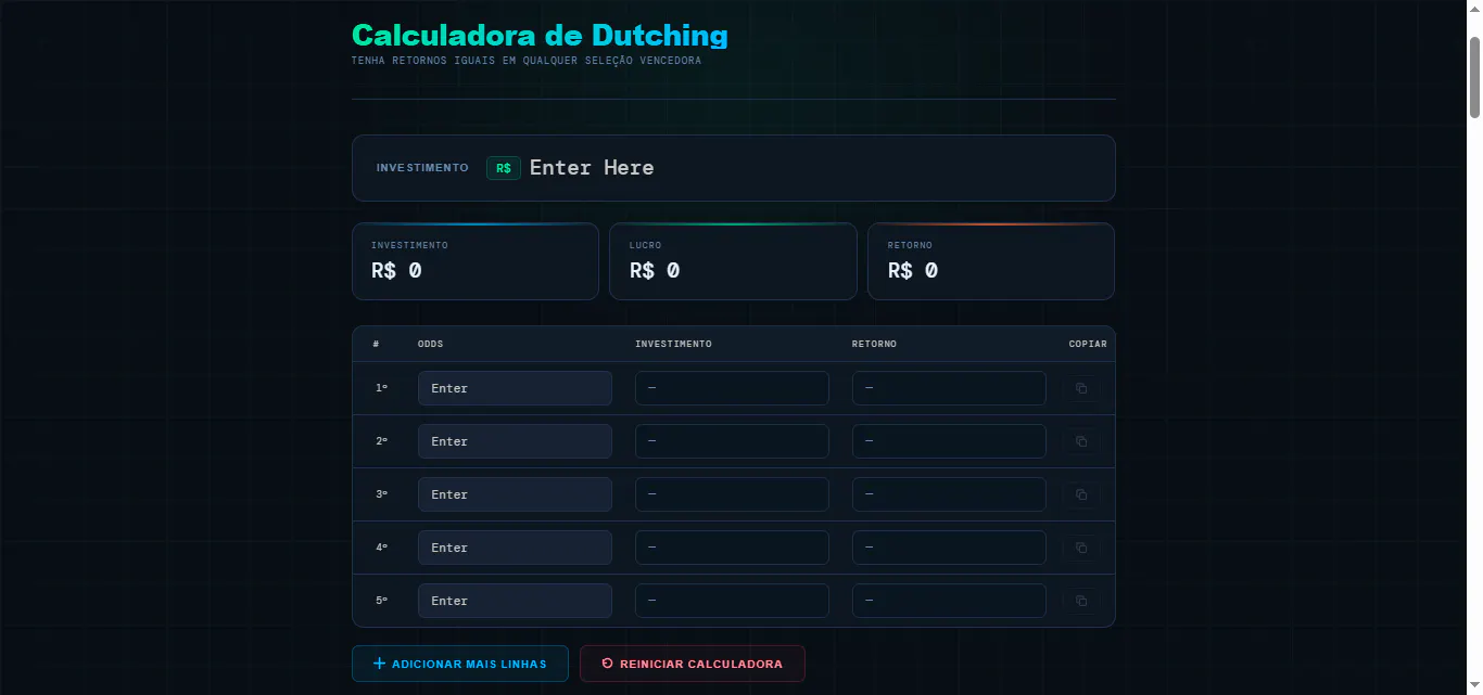 Calculadora de Dutching のプロダクトバナー