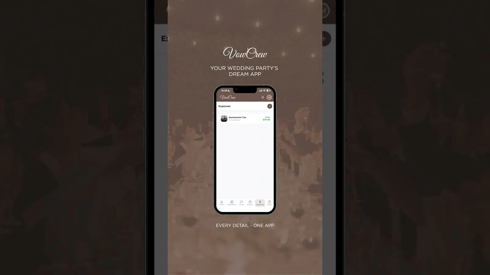 VowCrew — Your Wedding Party, Connected screenshot 1 (video preview)