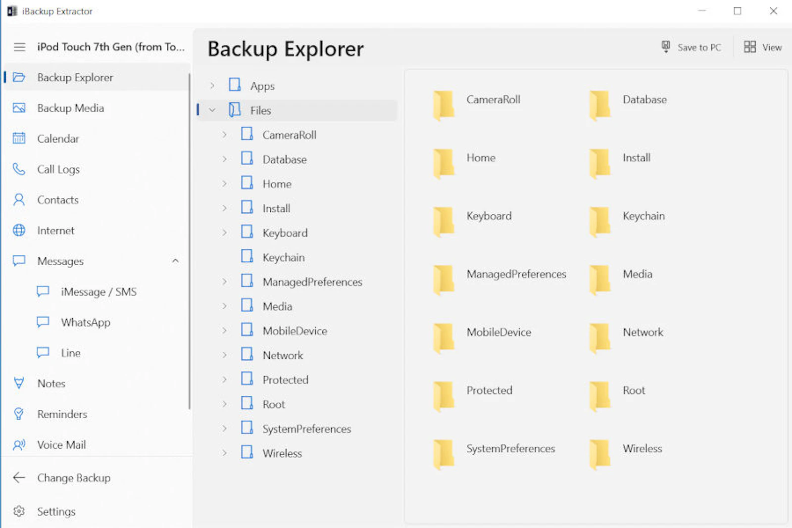 iBackup Extractor screenshot 6