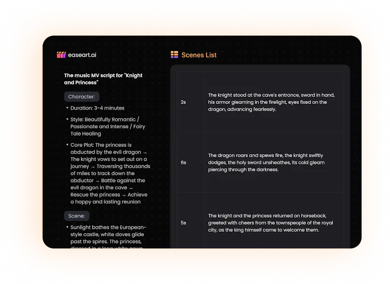 EaseArt:  AI-powered MV generator agent. screenshot 4