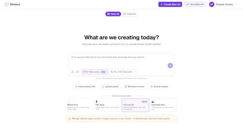 Vinora AI screenshot 2
