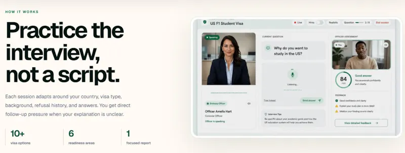 VisaInterview.ai screenshot 5