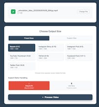 VidSize: Online Video Cropping/Resizing gallery image