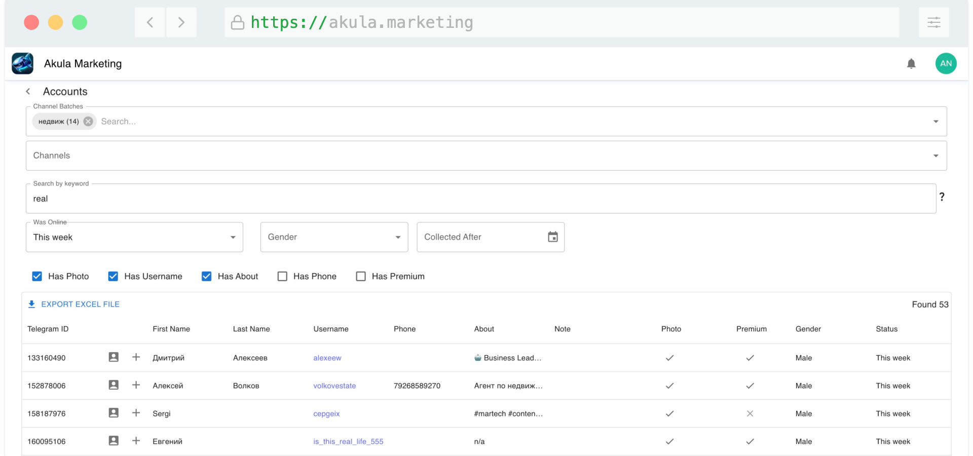 Média Akula Marketing: Telegram Leadgen - Génération de leads télégramme: Parse, Qualify & Outreach 3