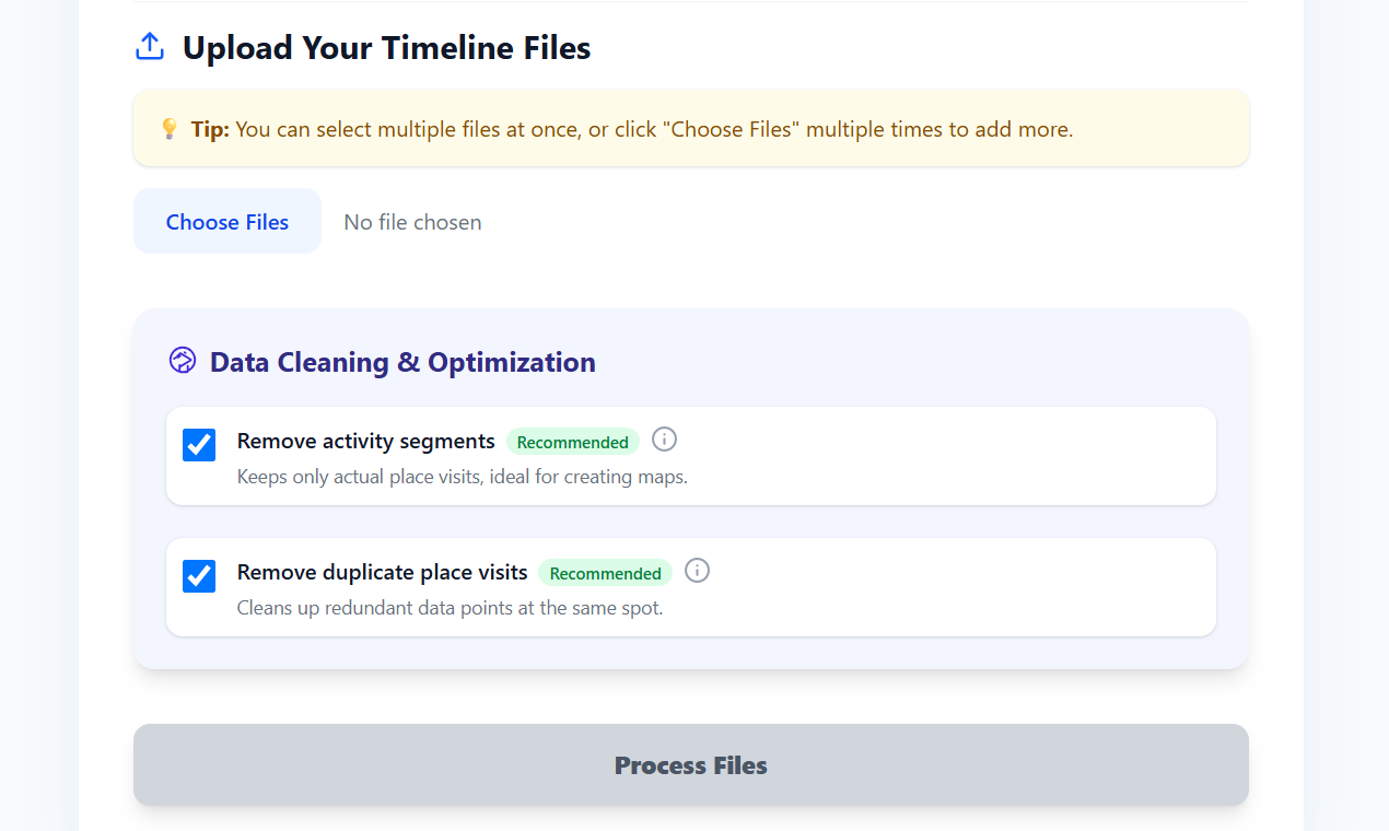 Google Maps Timeline Data Converter App gallery image