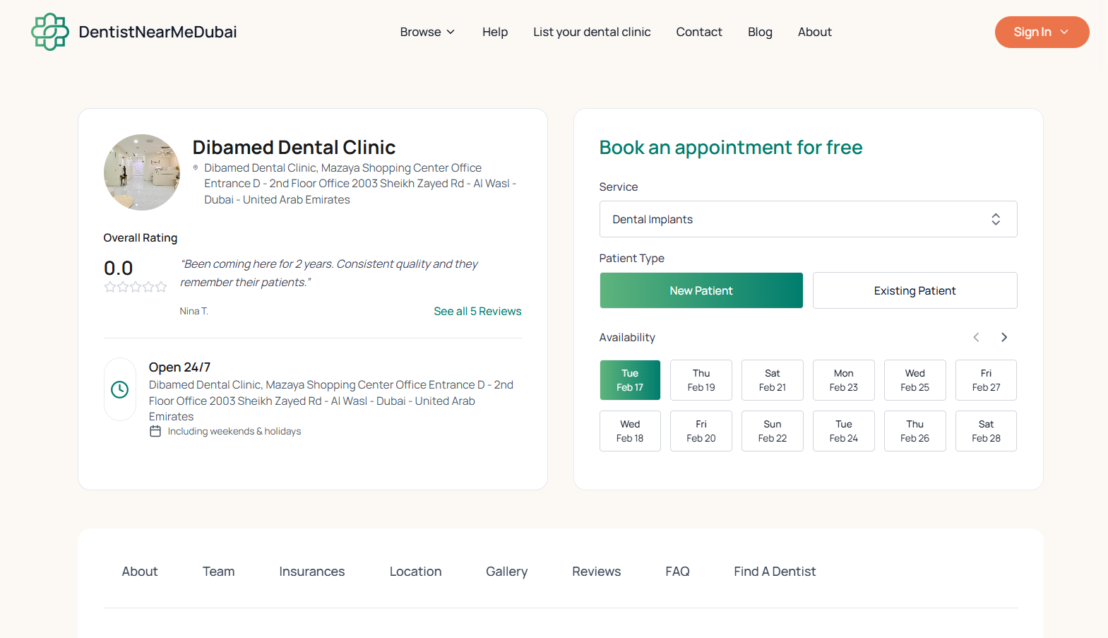 DentistNearMeDubai - Screenshot 3 showing product features and functionality