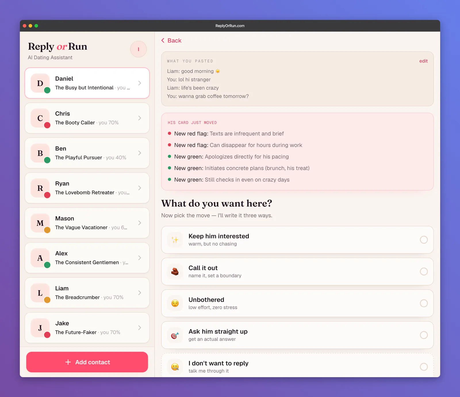 Reply or Run - AI Dating Assistant screenshot 2