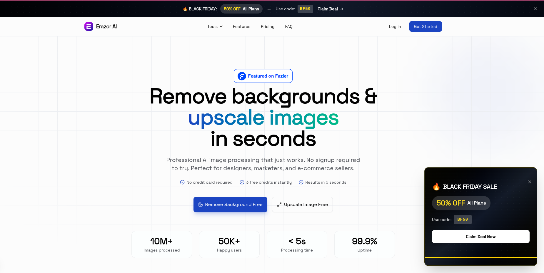 Erazor AI - Main product screenshot demonstrating key features and user interface