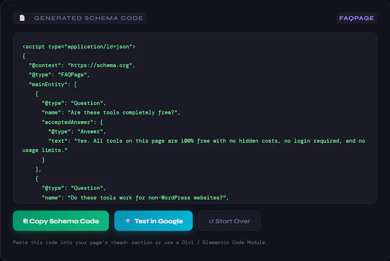 Free Schema Markup Generator screenshot 3