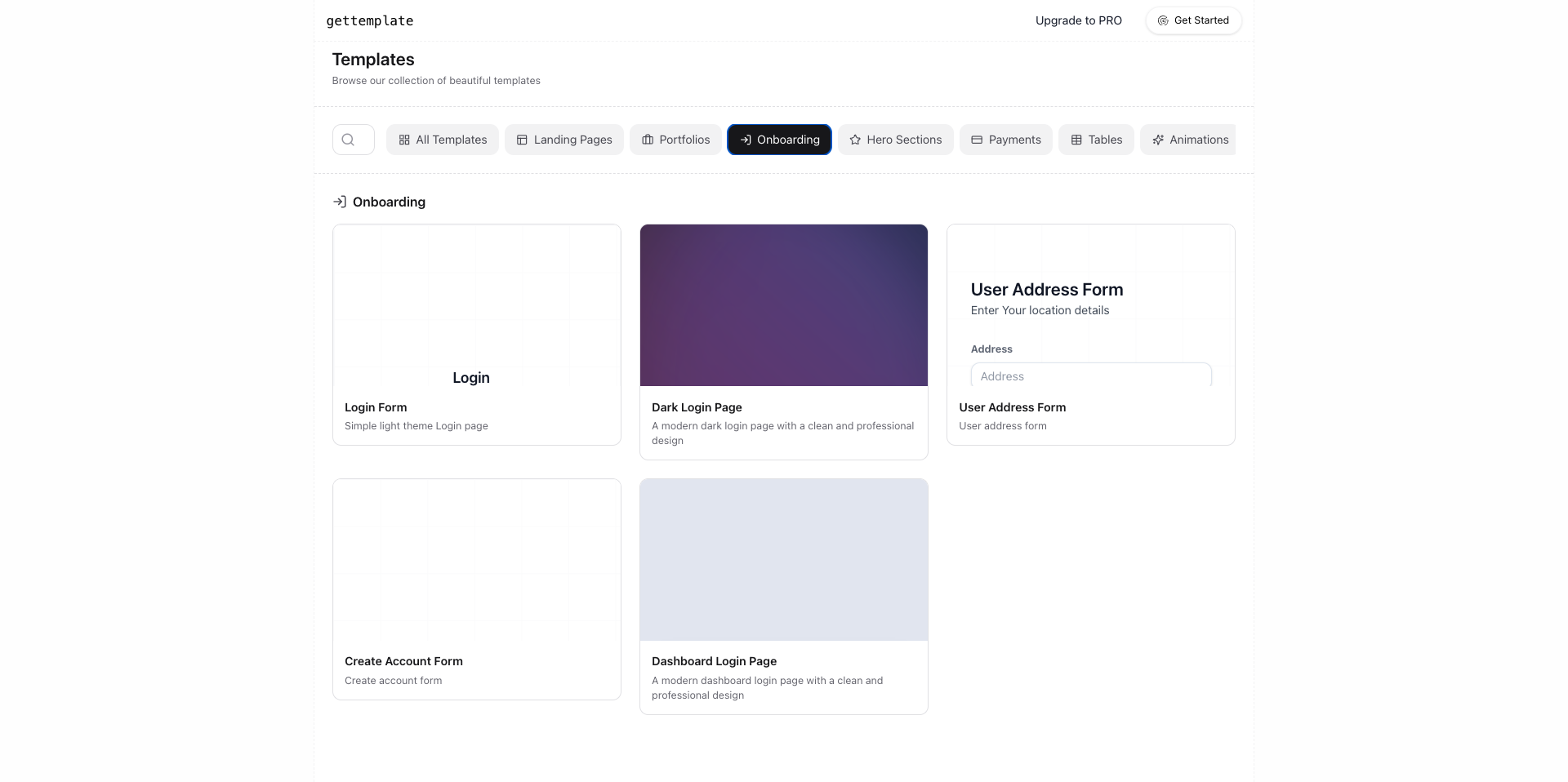 gettemplate - React & Next.js 템플릿, 웹 사이트 구축에 대한 영감 미디어 1