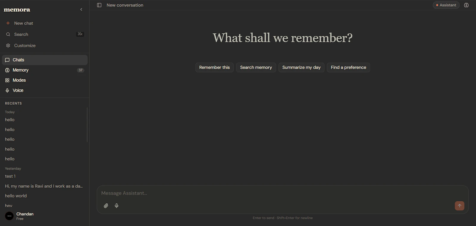 Memora screenshot 2