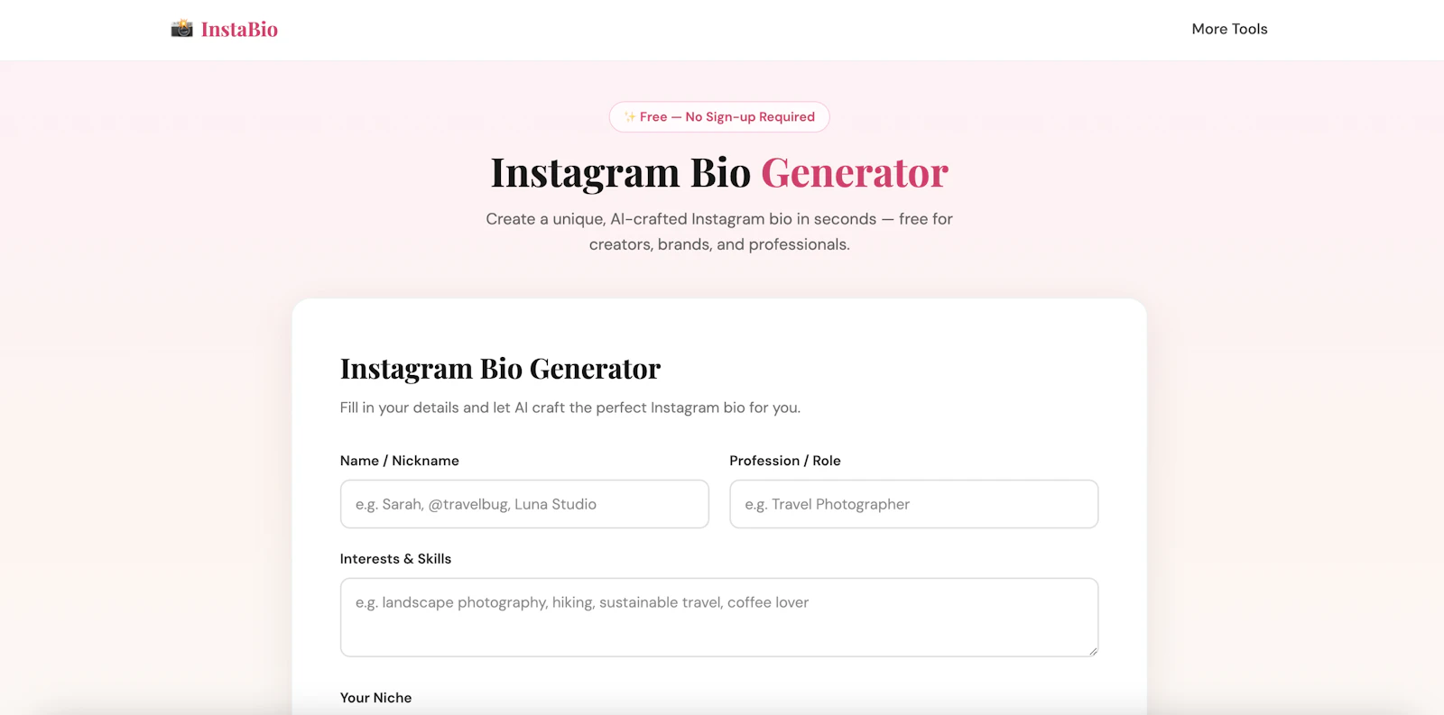 Instabio screenshot 1