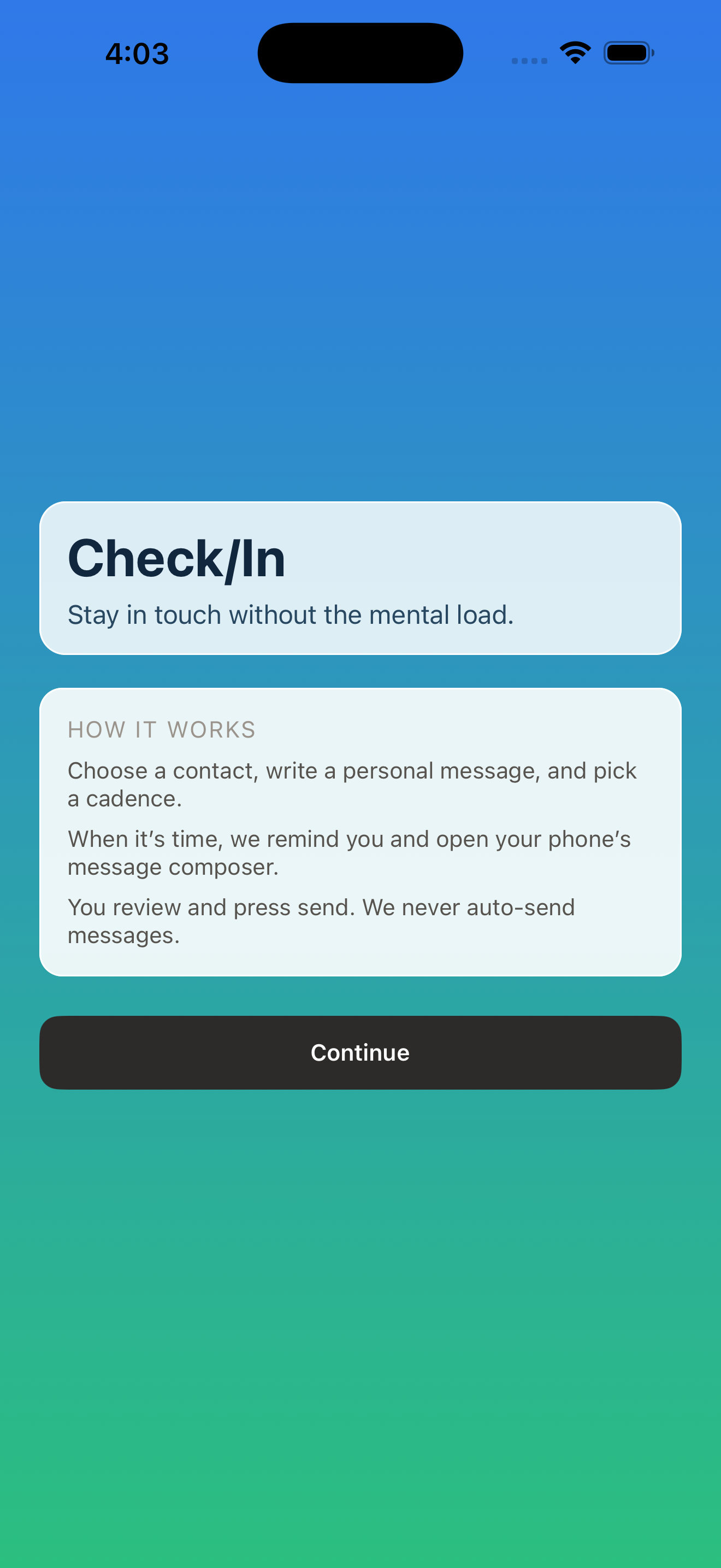 Check/In - Screenshot 3 showing product features and functionality