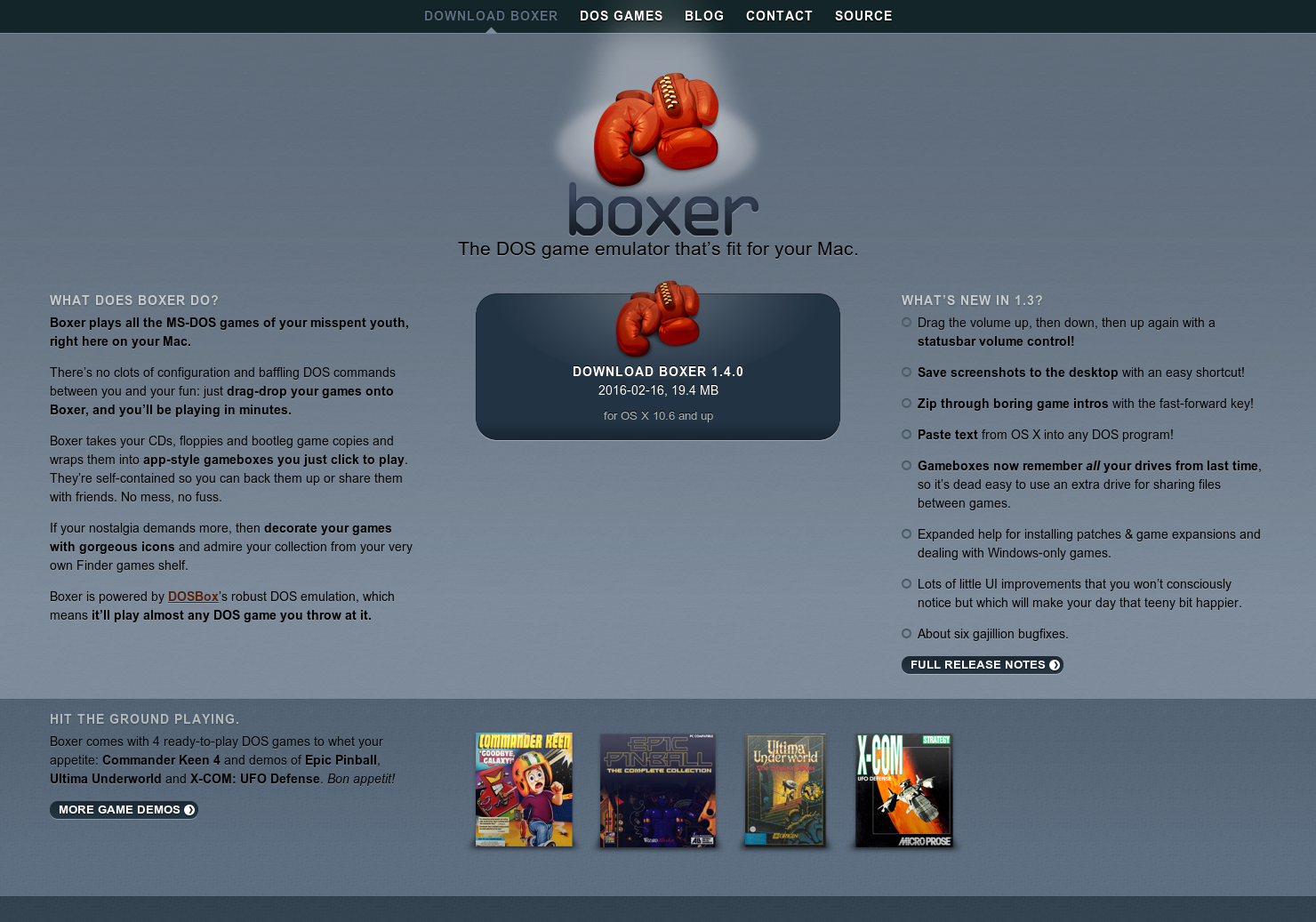 boxer dos emulator mac joystick