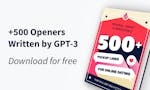 +500 Openers for Tinder written by GPT-3 image