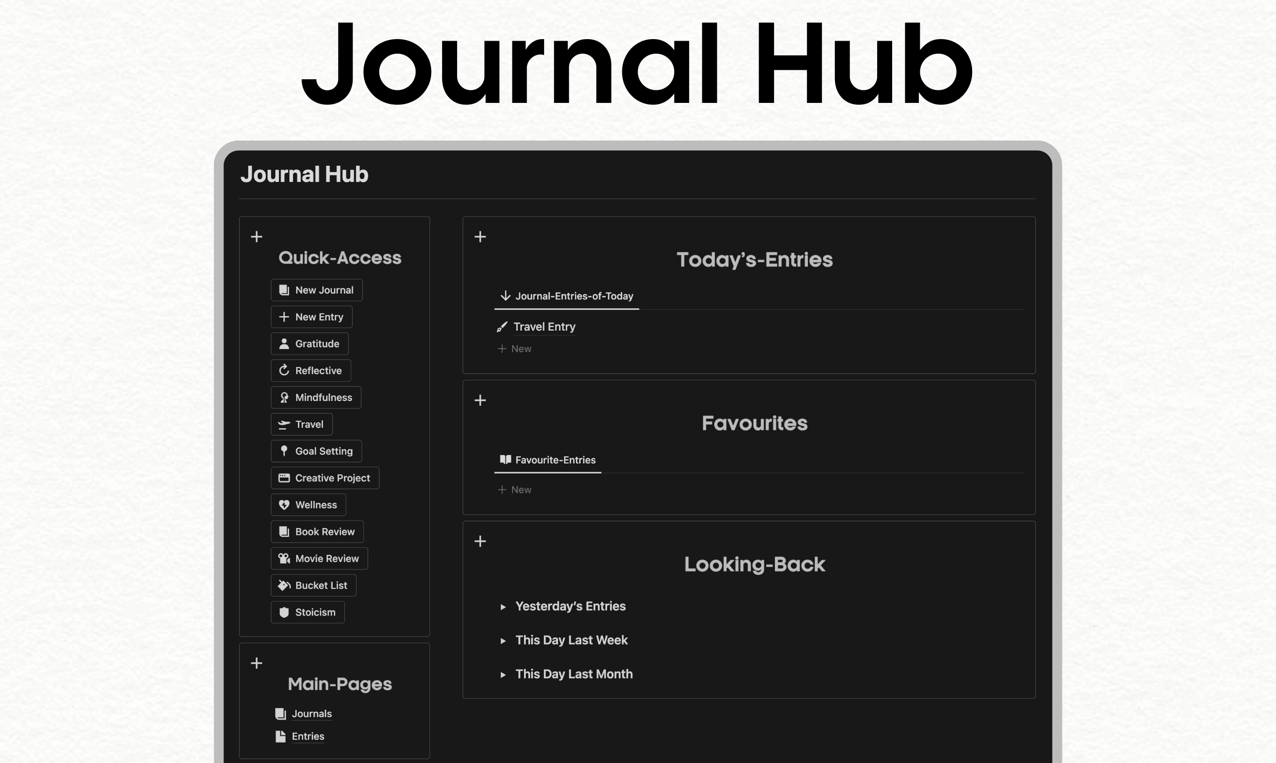 Notion Journal Hub media 1