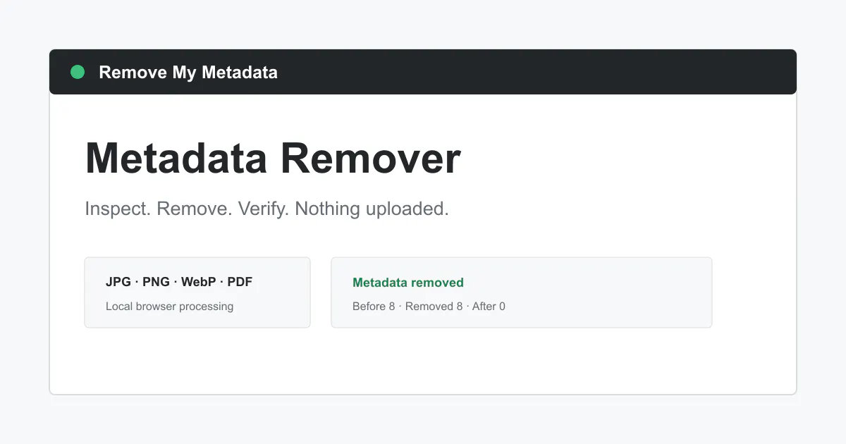 Remove My Metadata gallery image
