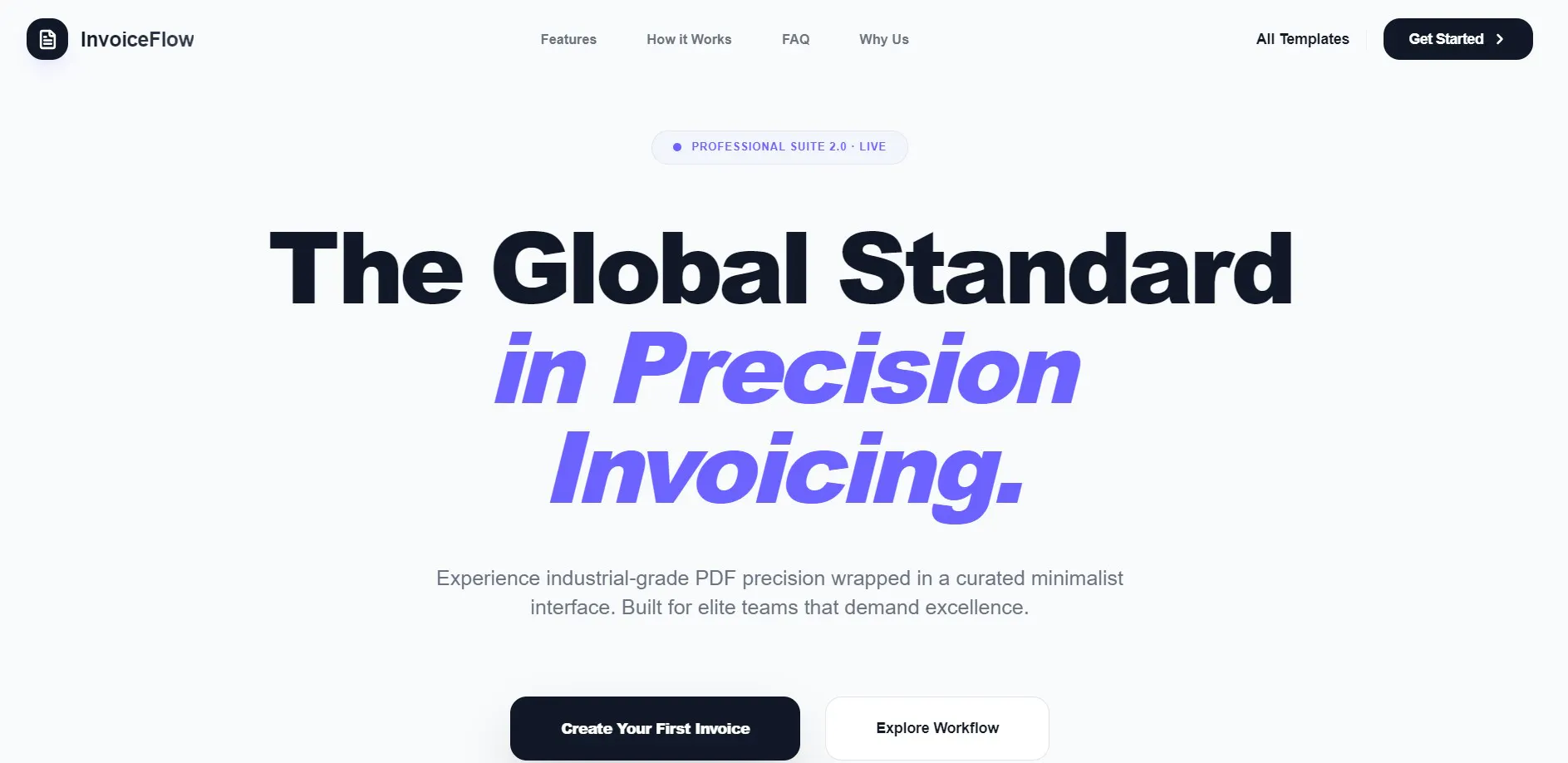 InvoiceFlow — Fast Free Invoice Creator 제품 배너