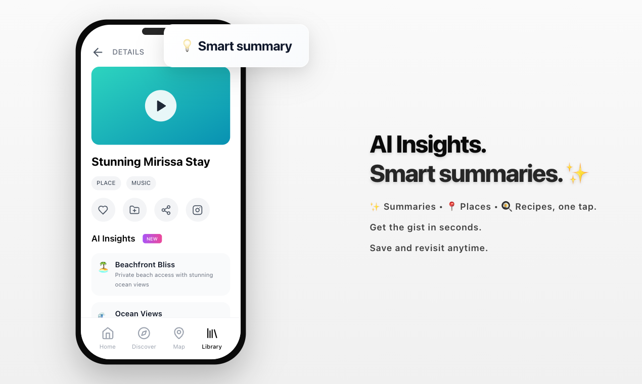 Ordo 앱의 Smart Summary 기능 화면