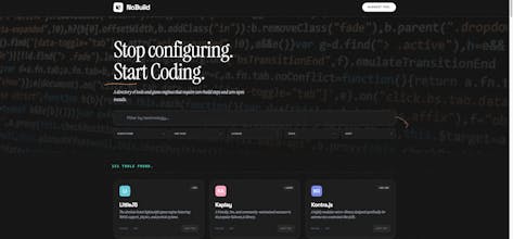 NoBuild — Zero Build JS tools directory gallery image