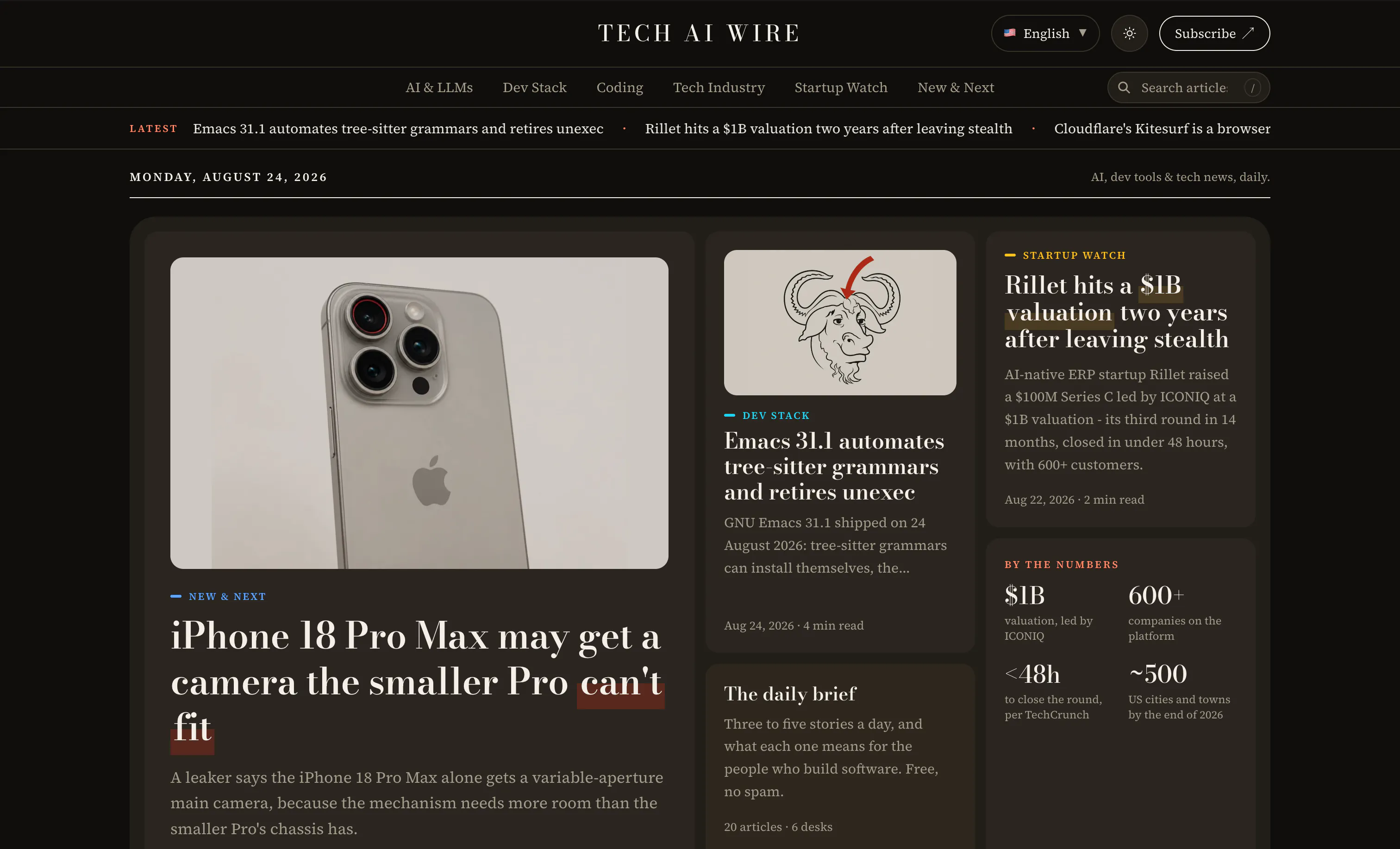 Tech AI Wire screenshot