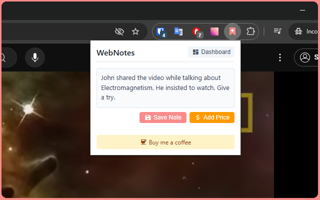 Webnotes - Принять и управлять заметками для разных URL -адресов медиа 1