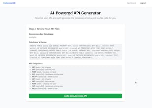 InstanceDB — Serverless Databases & API gallery image