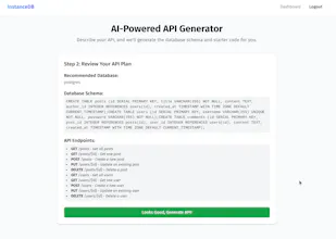InstanceDB — Serverless Databases & API gallery image