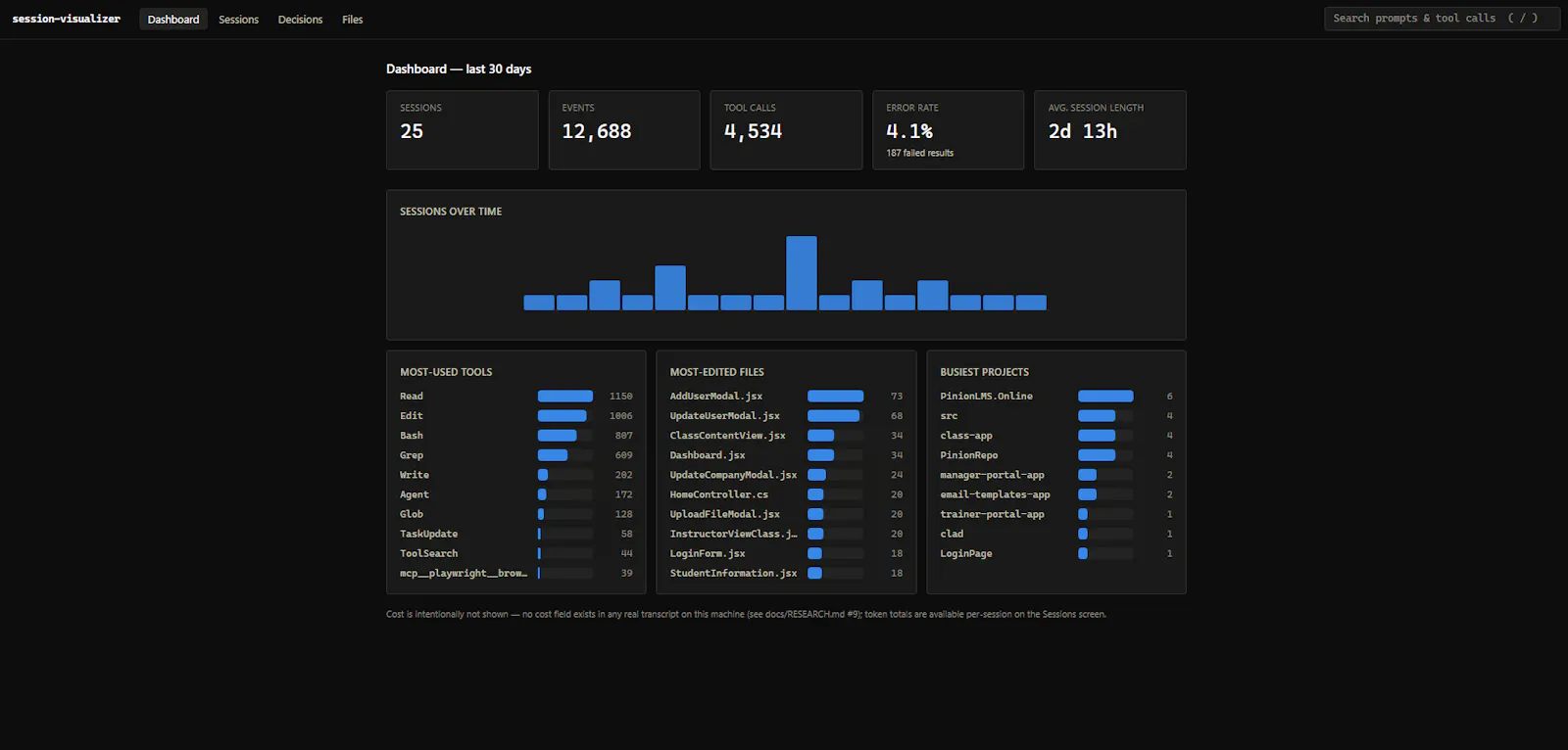 Claude Session Visualizer screenshot 1