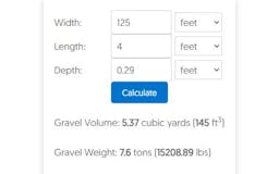 Gravel Volume Calculator media 1