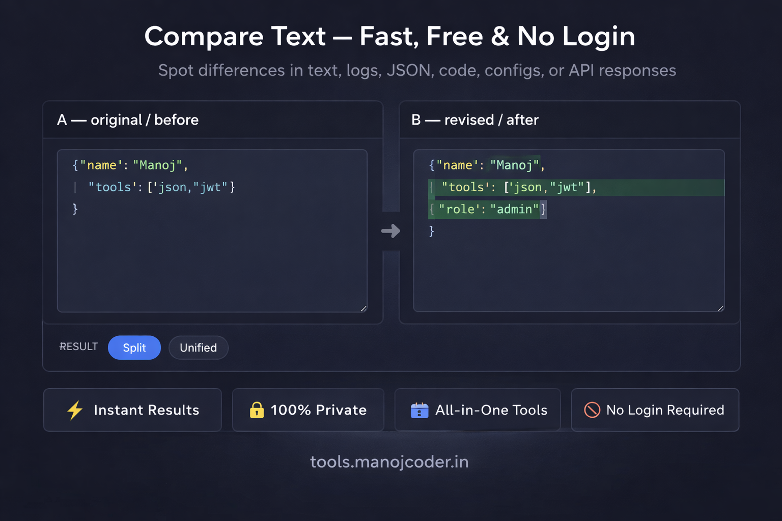 Dev Toolkit — Fast, Free & No Login gallery image