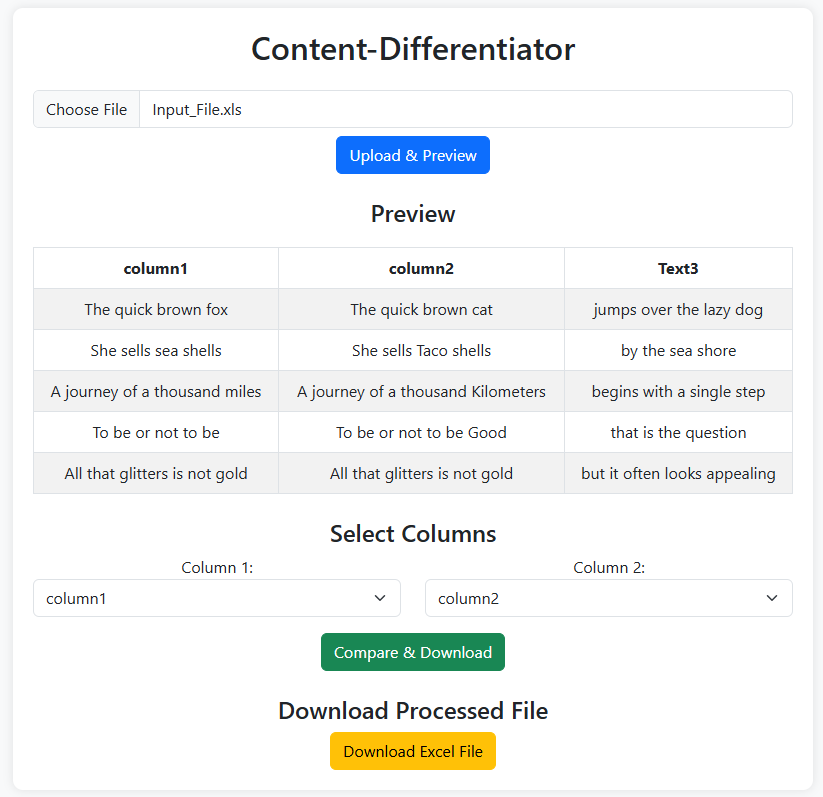 Content-Differentiator screenshot 1