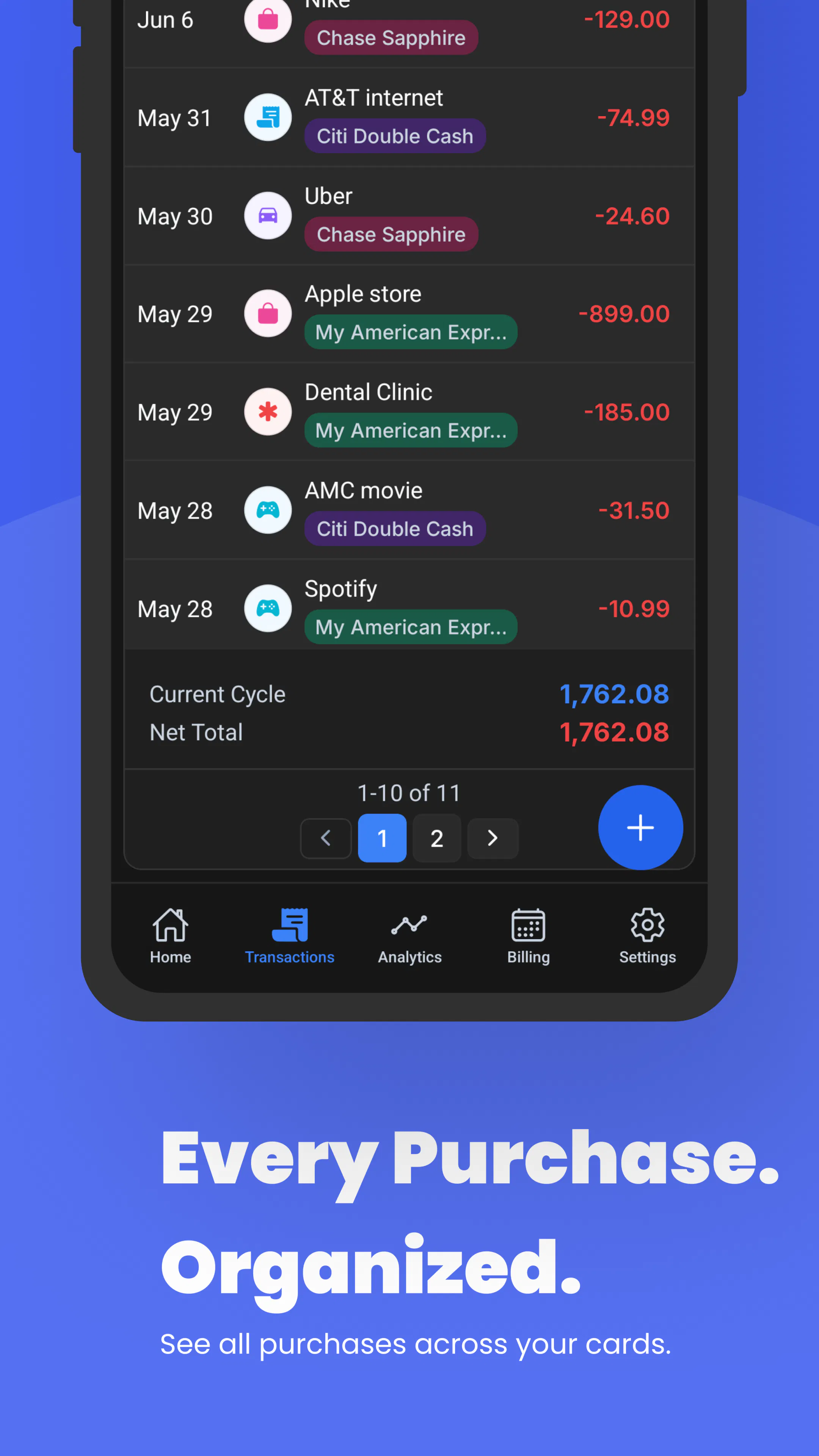 CardMate: Credit Card Tracker screenshot