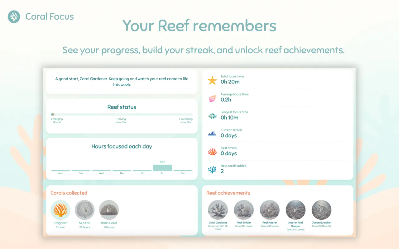 Coral Focus screenshot