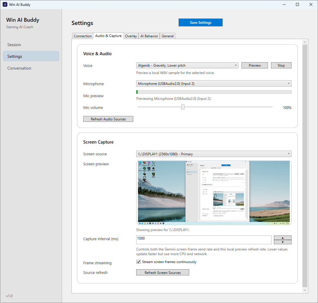 Win AI Buddy for Gaming - Screenshot 4 showing product features and functionality