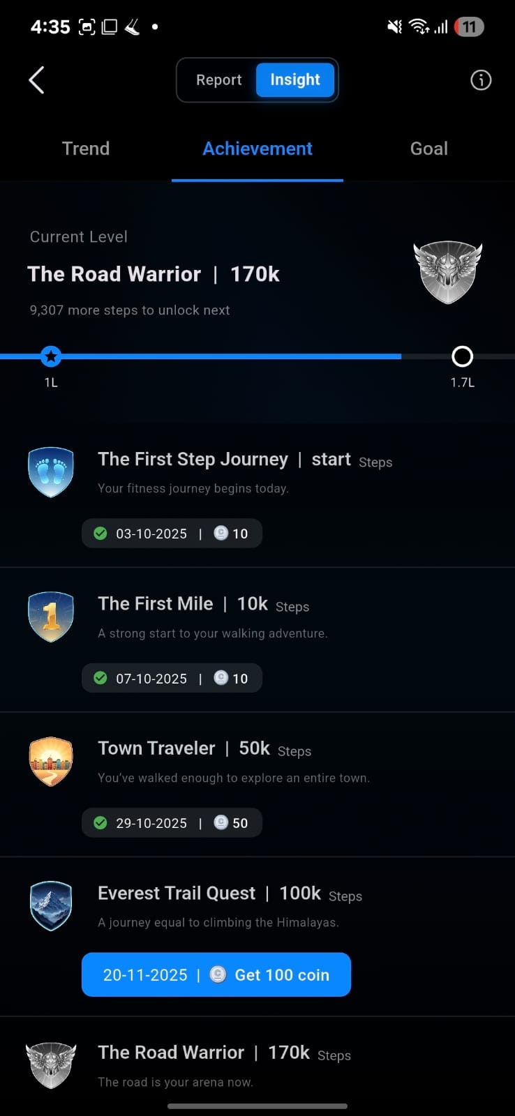 StepX - Walk & Earn real Gold - Screenshot 4 showing product features and functionality