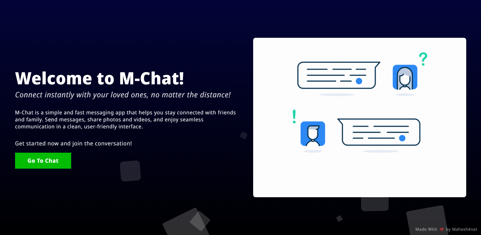 M chata - Mensajes simples, privados e instantáneos sin anuncios media 1