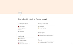Non-Profit Notion Dashboard media 1