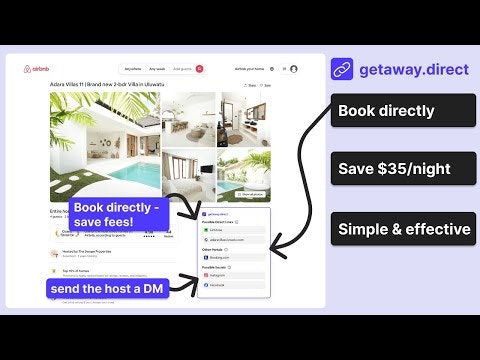 startuptile Getaway.direct-Say goodbye to Airbnb fees and book with direct links