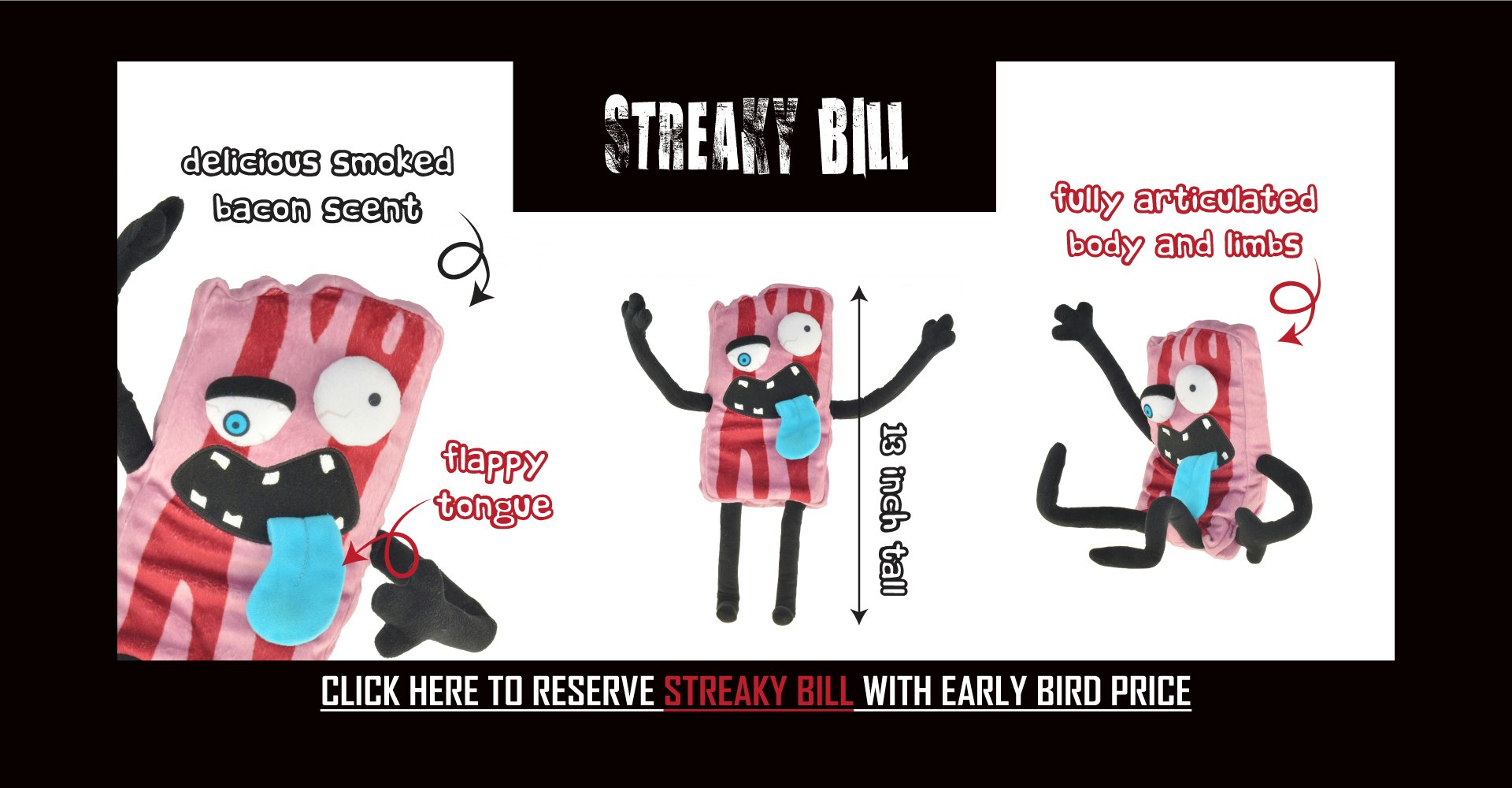 Bacon Zombie Designer Plush Toy Collection with Bacon Smell gallery image