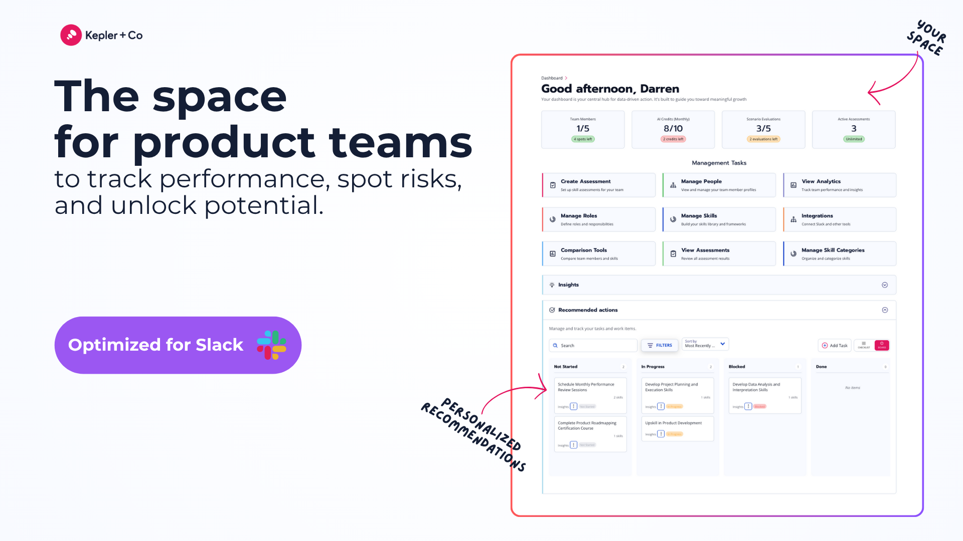 Kepler AI for Product Teams - Main screenshot showing features and interface