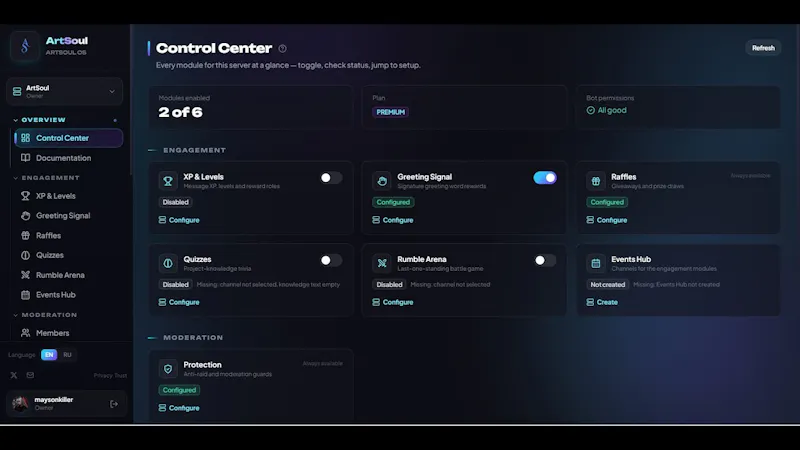 ArtSoul OS screenshot 1 (video preview)
