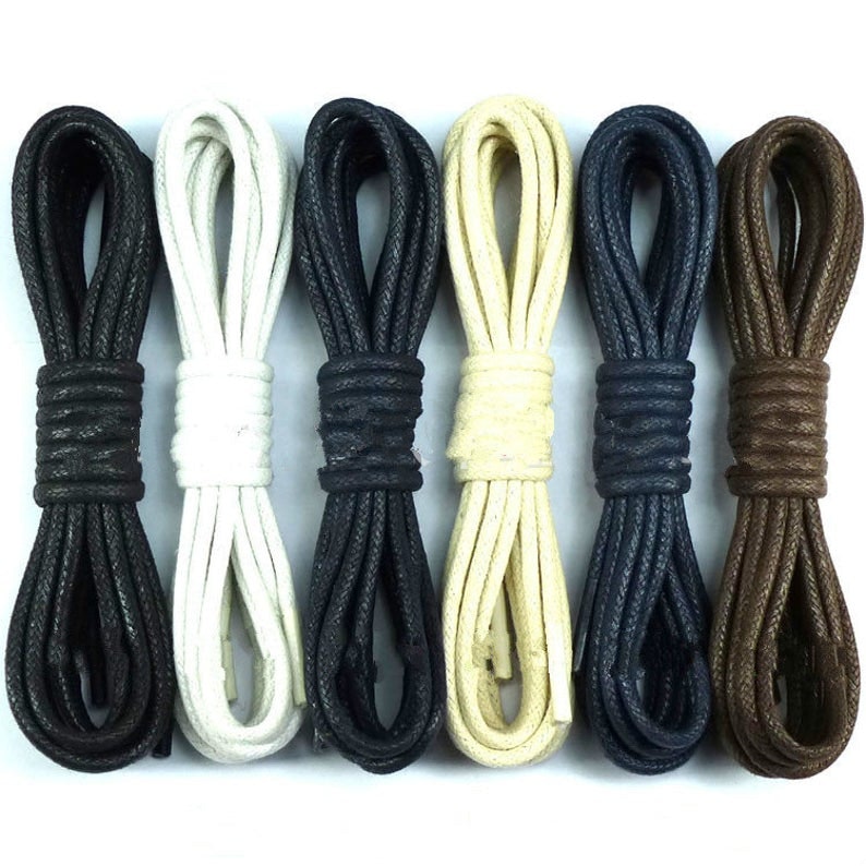 Waxed Round Cord Cotton Dress Shoe Lace gallery image