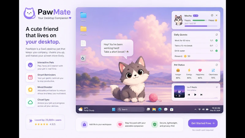 Desktop Pet screenshot 1 (video preview)