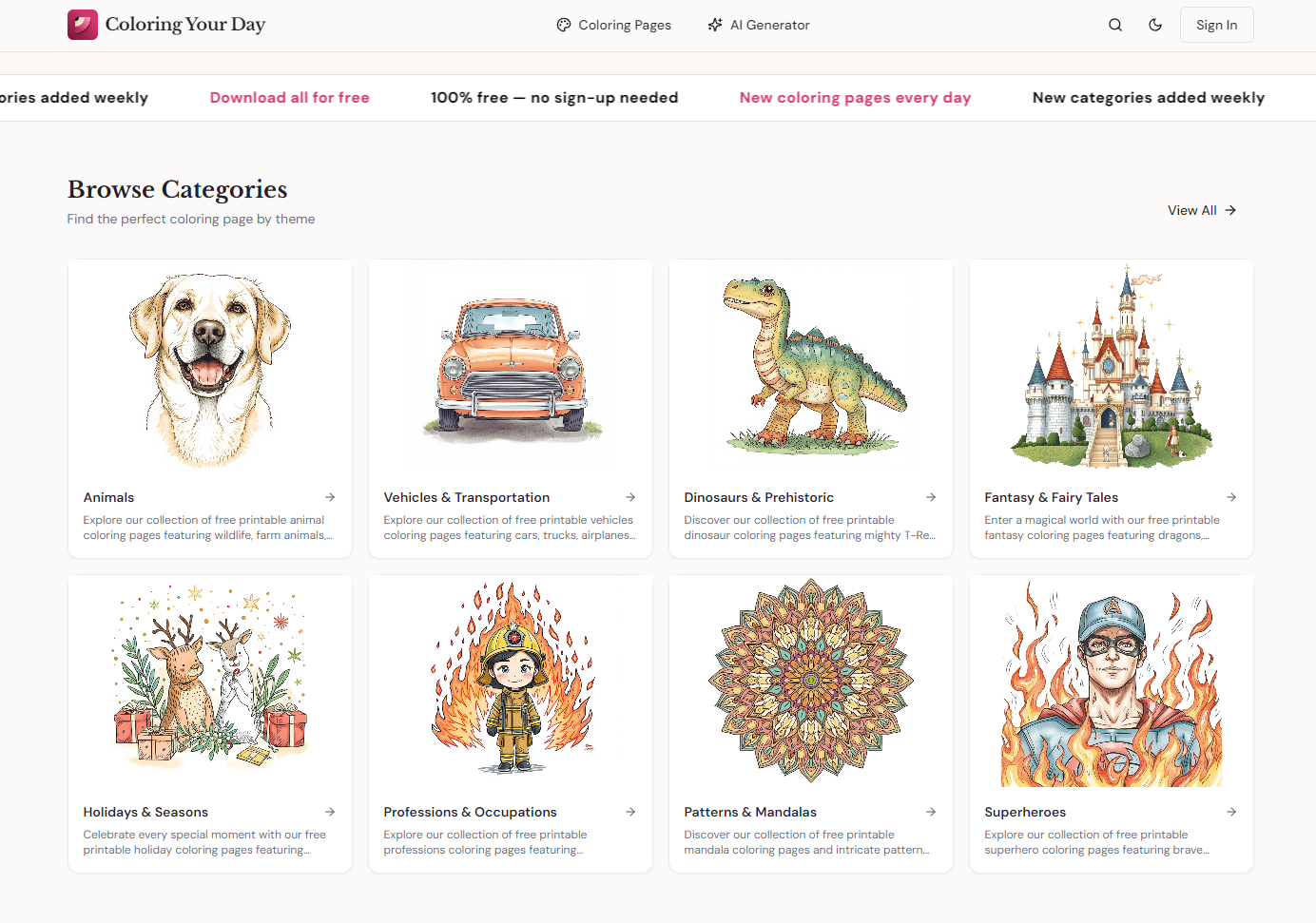Coloring Your Day - Screenshot 2 showing product features and functionality