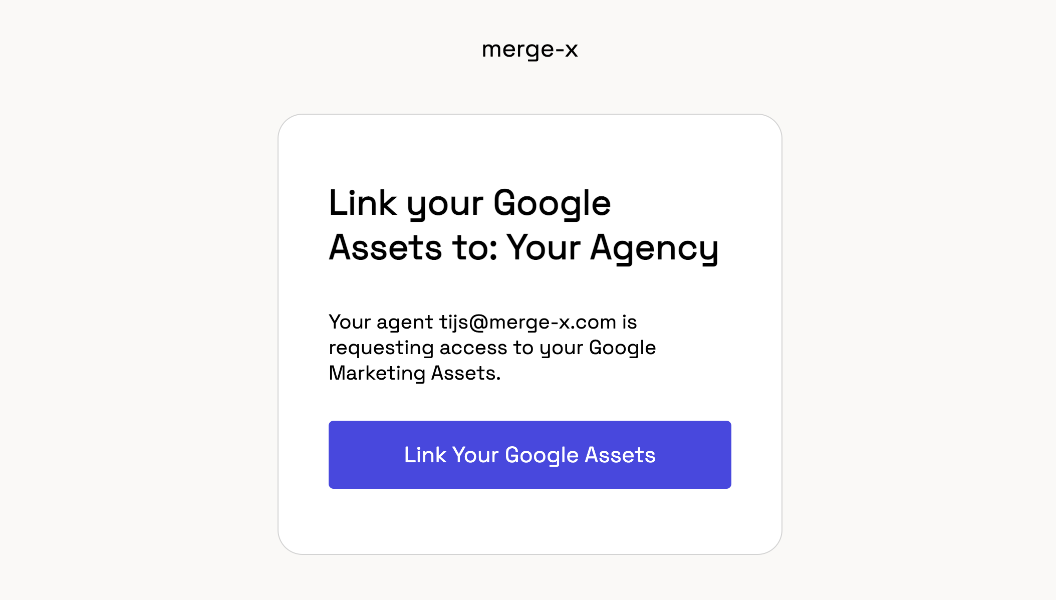 startuptile Merge-X-Instantly connect to Google marketing assets with one click