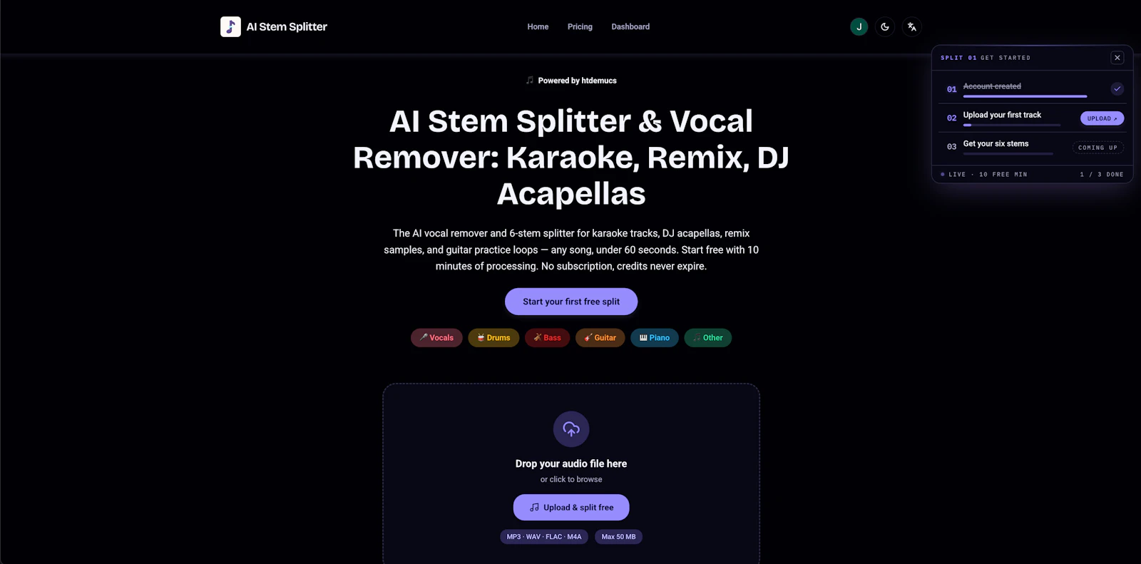 AI Stem Splitter screenshot 2